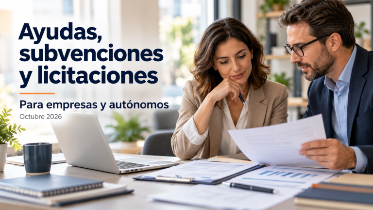 Convocatorias de ayudas para autónomos, comercio, agricultura, entidades e investigación en octubre de 2026